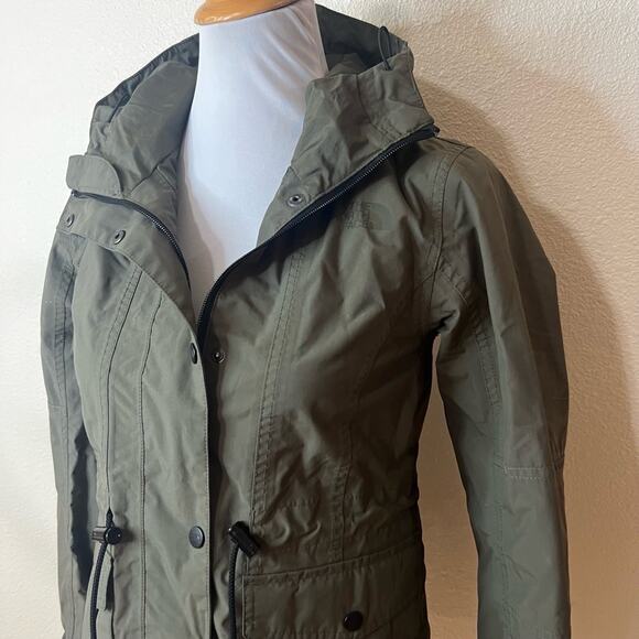 The North Face Jacket Zoomie Womens XS Dark Olive Green Utility Cinch Outdoor - Picture 3 of 9